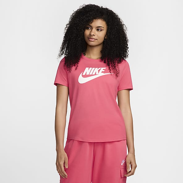 Camisetas nike mujer rosa online